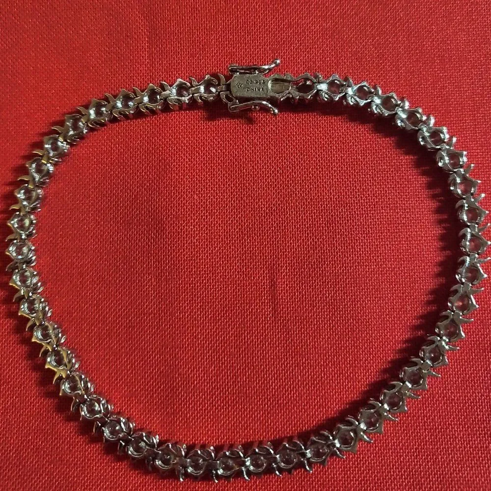 Sterling Silver CZ Tennis Bracelet - Picture 6 of 8